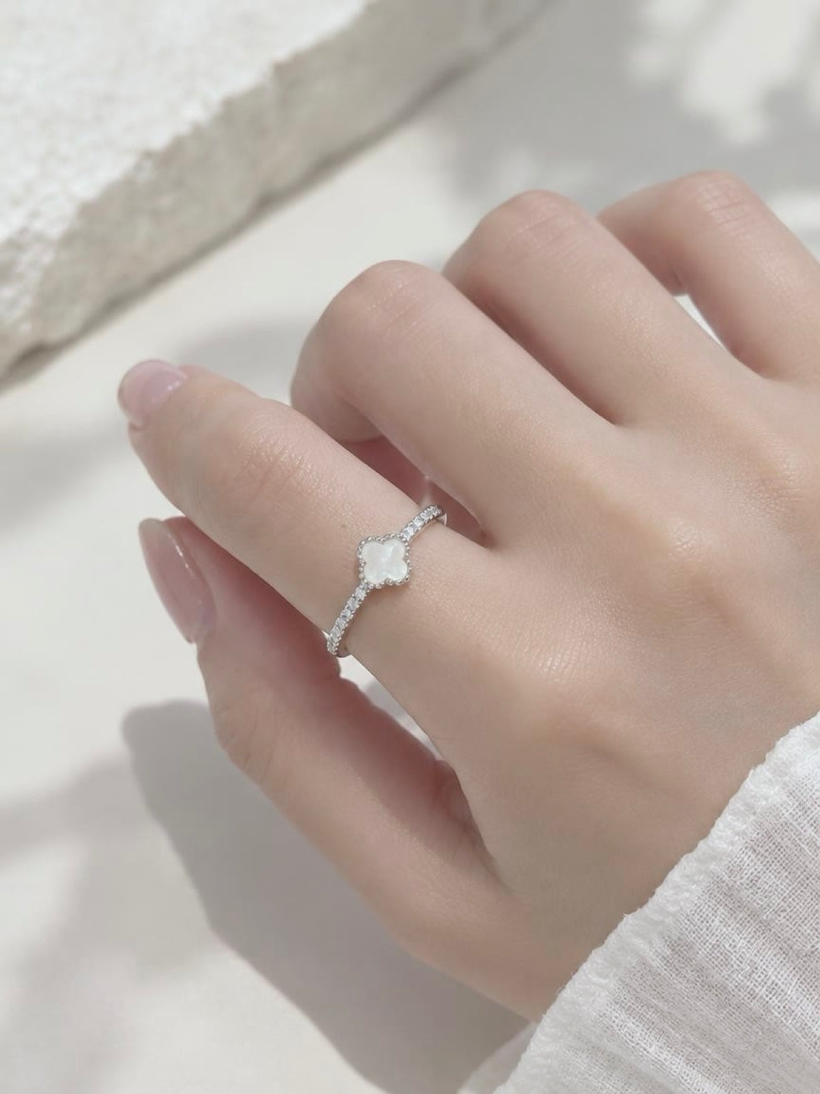Elodie Clover Ring — 925 Sterling Silver