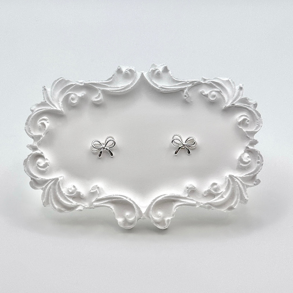 Arielle Bow Earrings — 925 Sterling Silver - YUNDIA