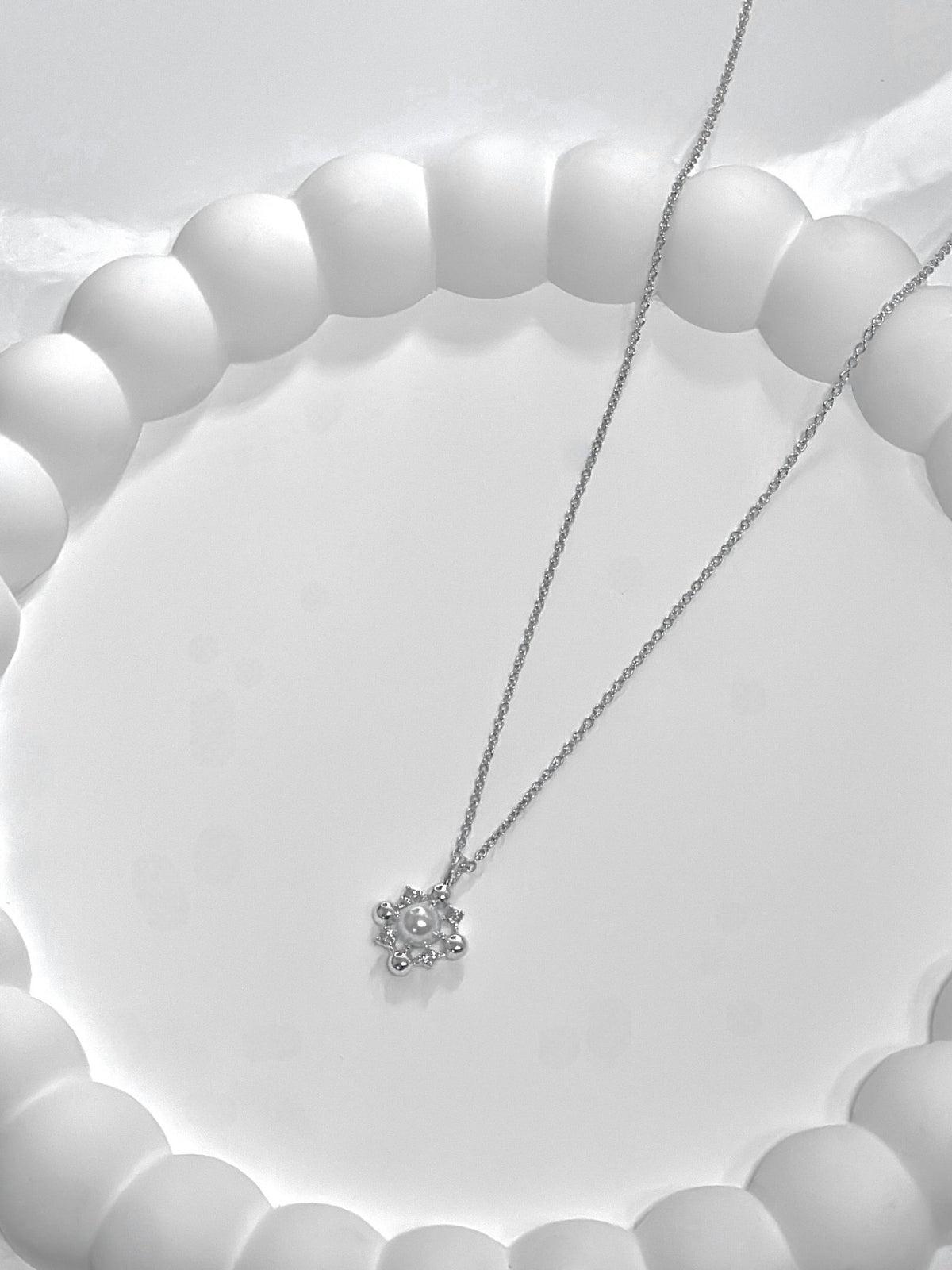 Luna Pearl Necklace — 925 Sterling Silver - YUNDIA