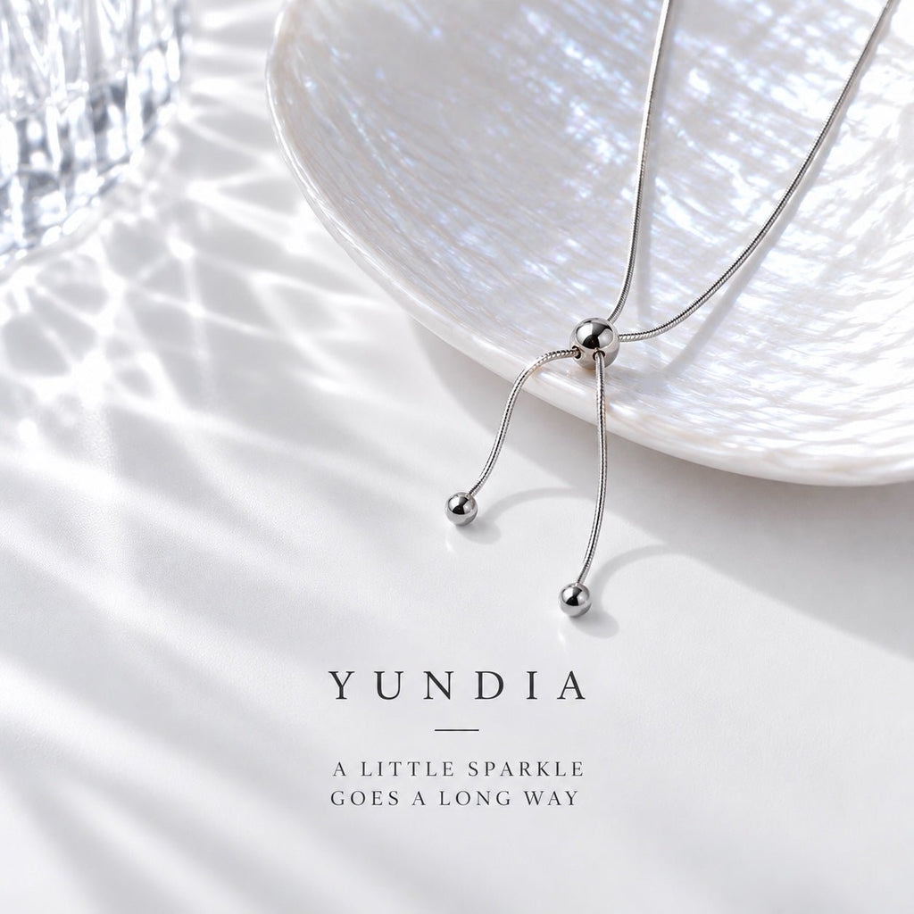 Seren Bow Necklace — 925 Sterling Silver - YUNDIA