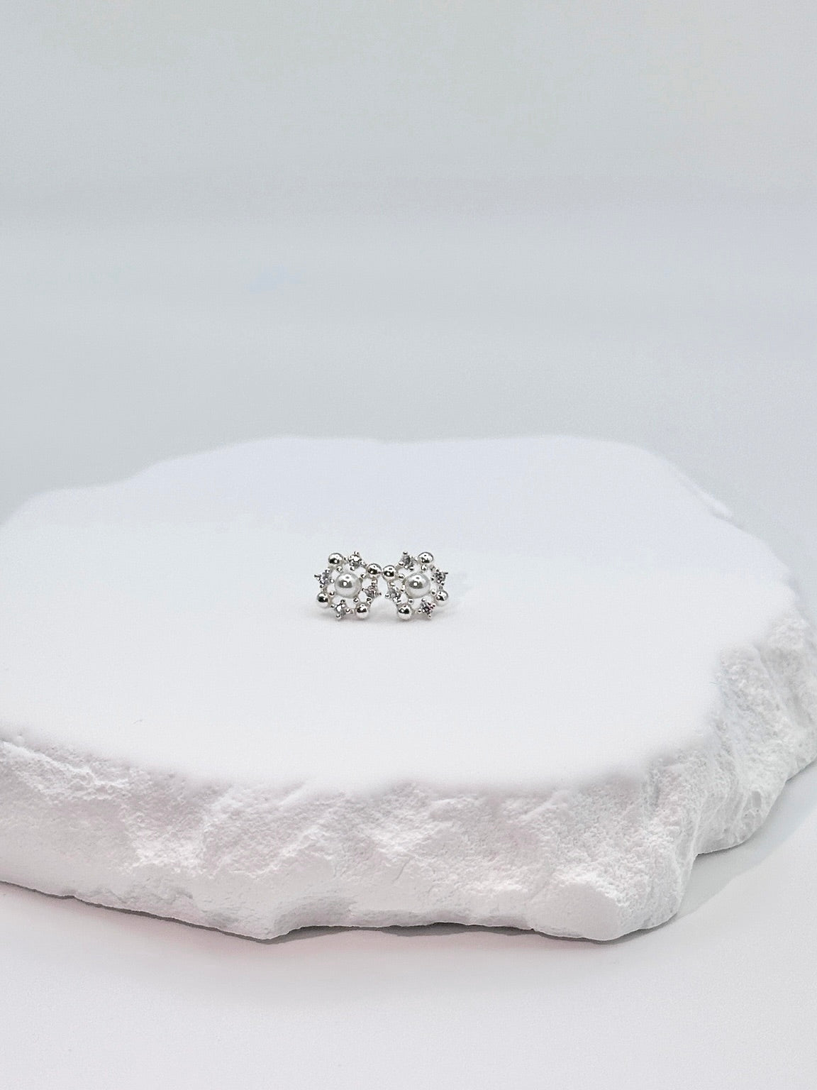 Rosalie Pearl Stud Earrings — 925 Sterling Silver - YUNDIA