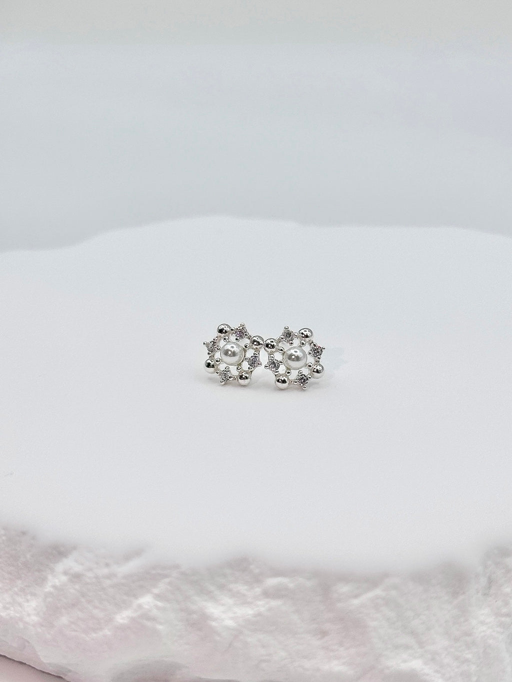 Rosalie Pearl Stud Earrings — 925 Sterling Silver - YUNDIA