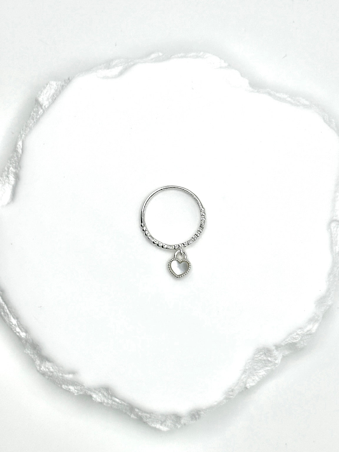 Céleste Heart Ring — 925 Sterling Silver - YUNDIA
