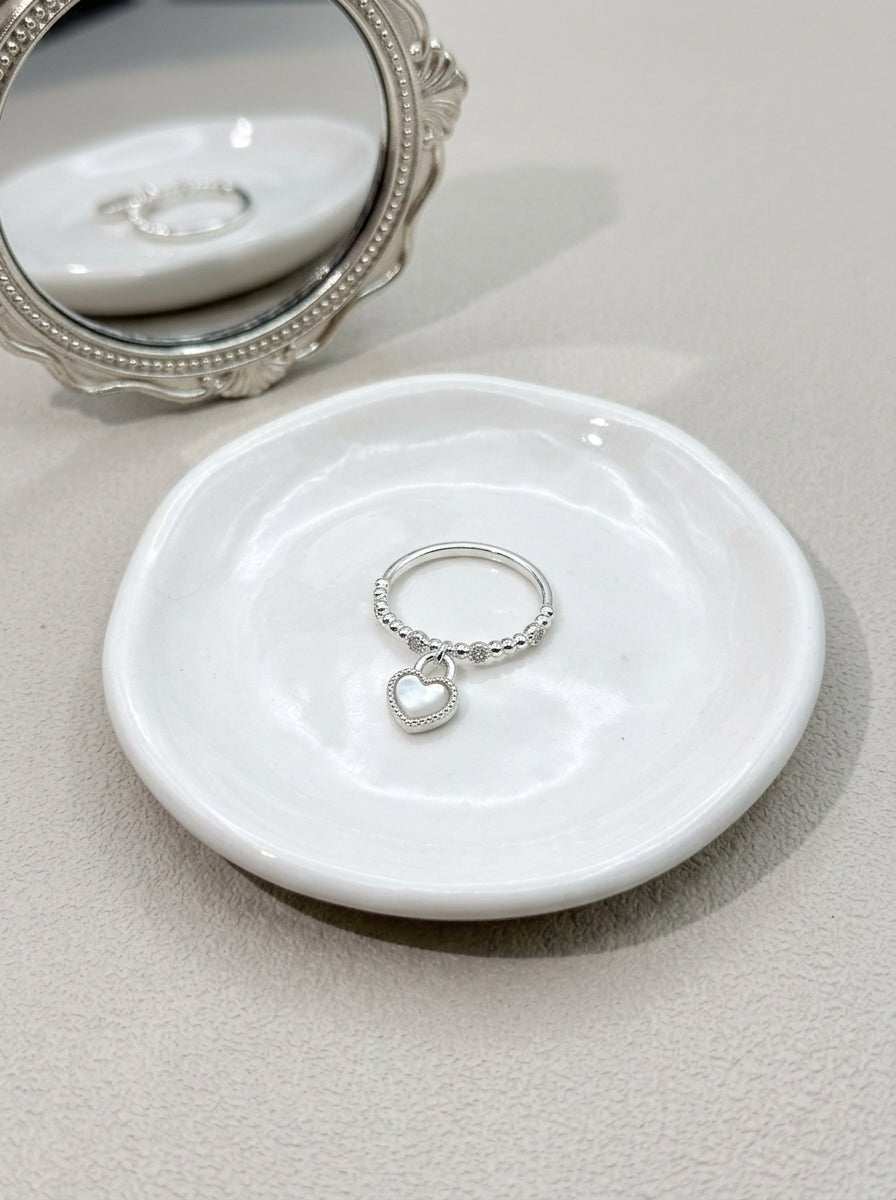 Céleste Heart Ring — 925 Sterling Silver - YUNDIA