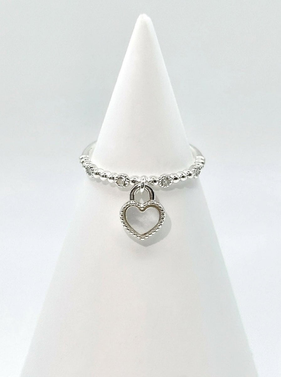 Céleste Heart Ring — 925 Sterling Silver - YUNDIA