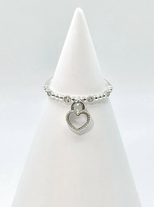 Céleste Heart Ring — 925 Sterling Silver - YUNDIA