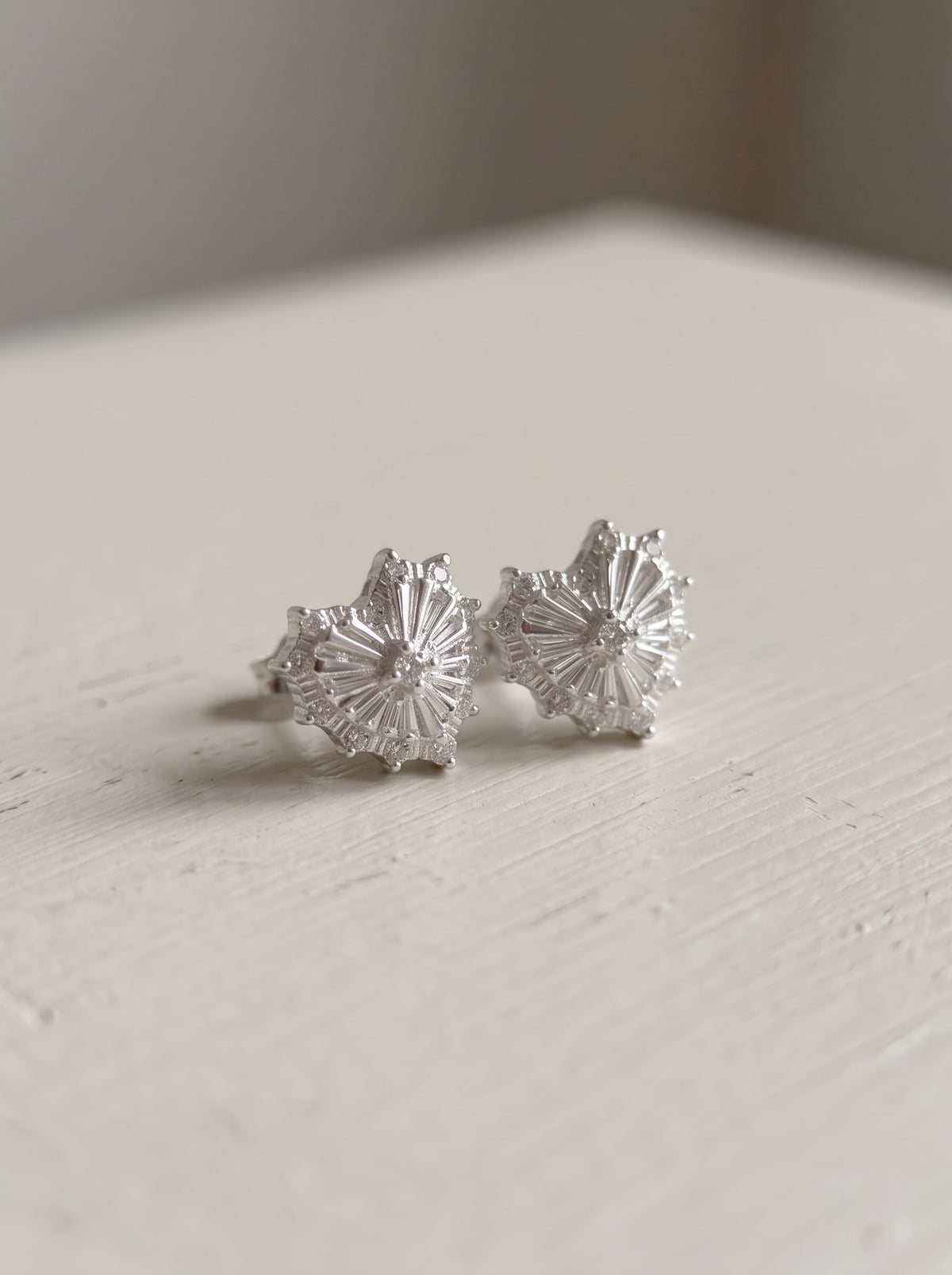 Aurélie Heart Stud Earrings — 925 Sterling Silver