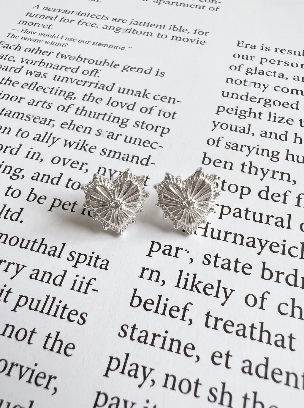 Aurélie Heart Stud Earrings — 925 Sterling Silver