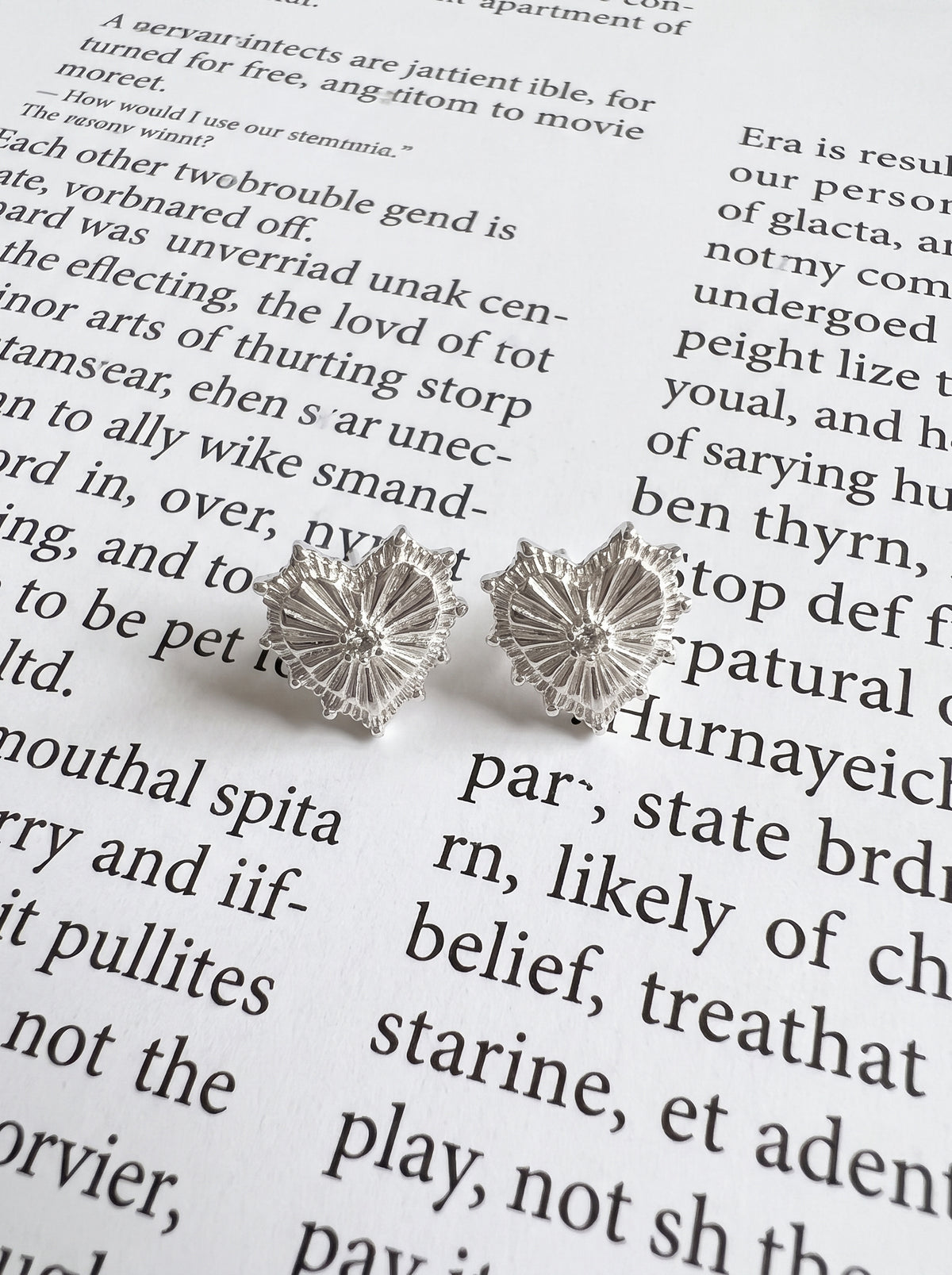 Aurélie Heart Stud Earrings — 925 Sterling Silver