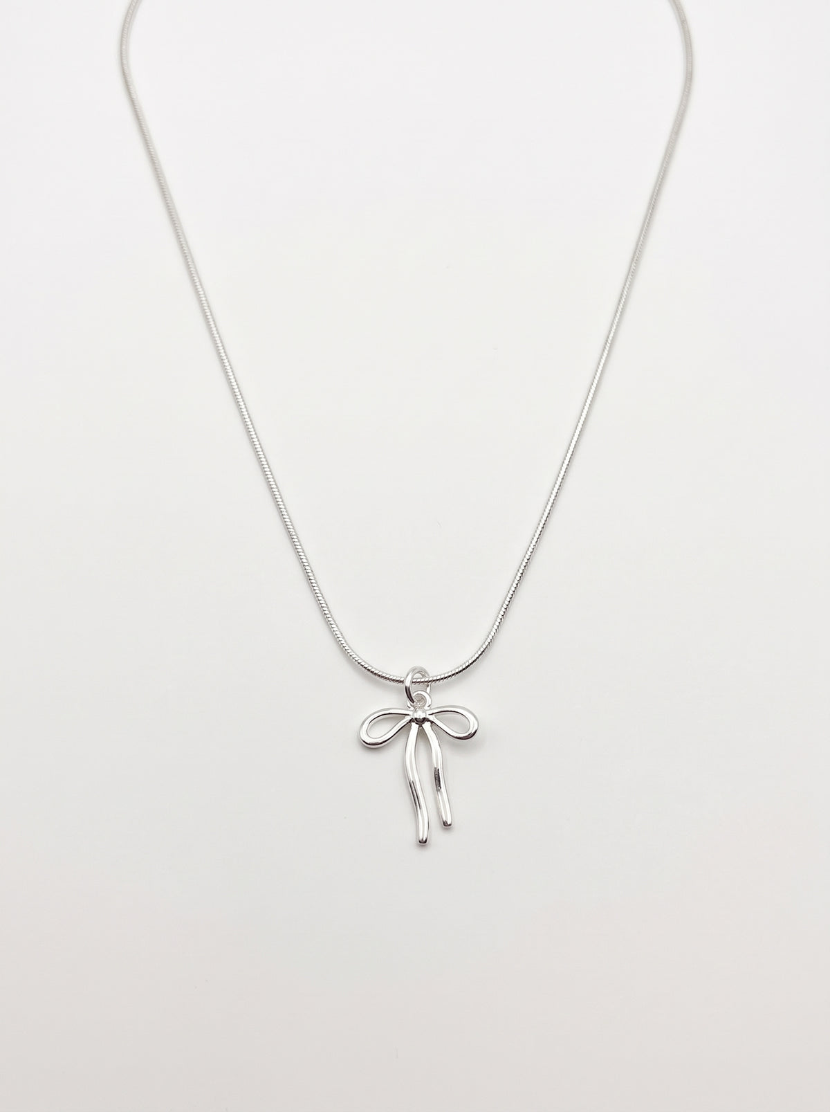 Juliette Ribbon Necklace — 925 Sterling Silver