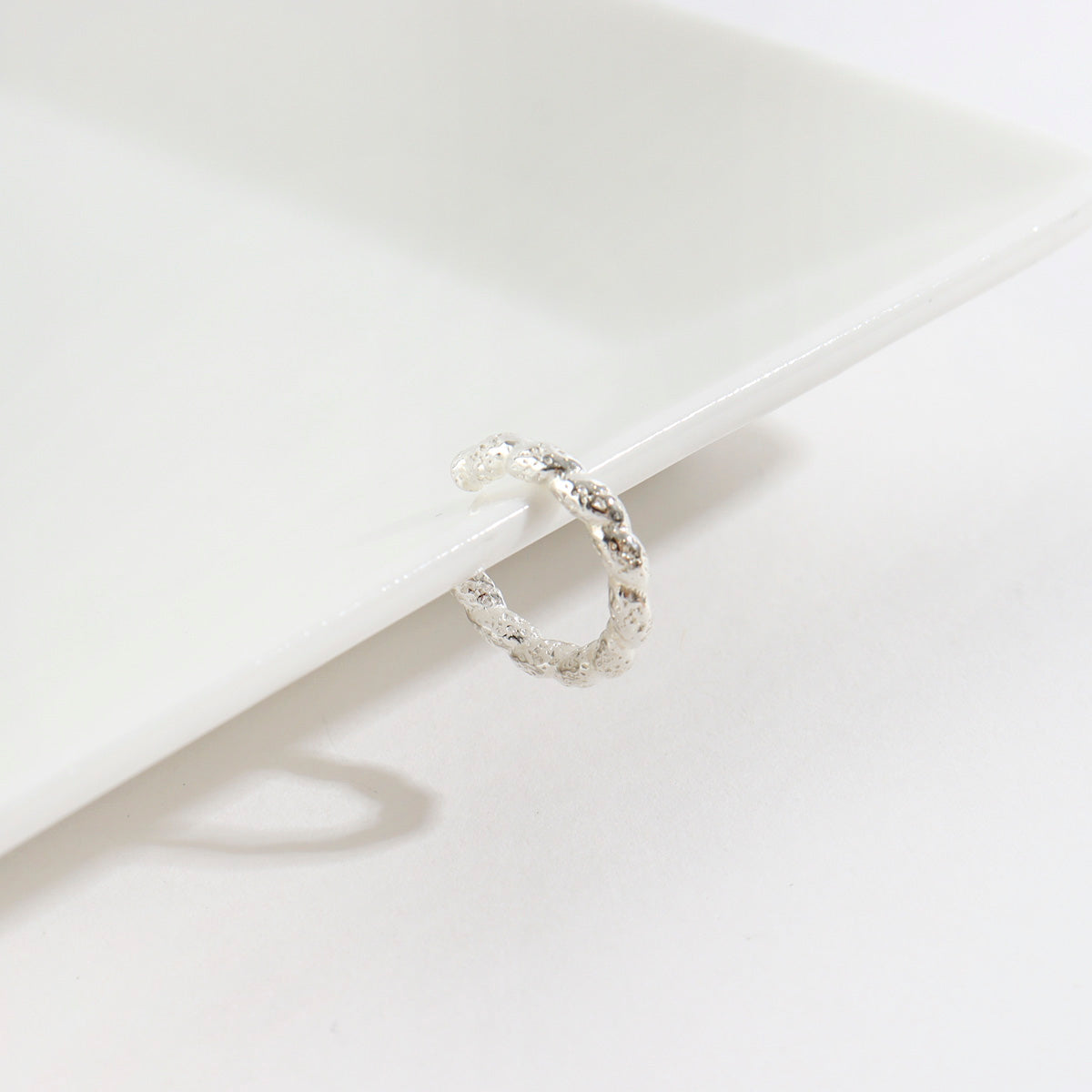 Textured Ear Cuff — 925 Sterling Silver