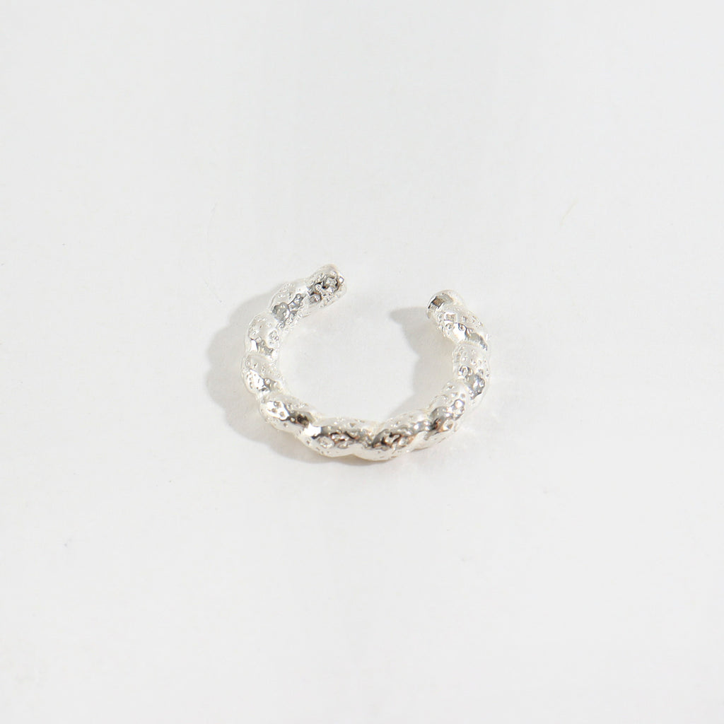Textured Ear Cuff — 925 Sterling Silver