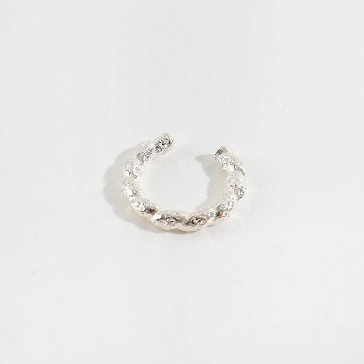 Textured Ear Cuff — 925 Sterling Silver